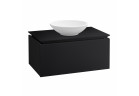 Skříňka pod umyvadlo Villeroy & Boch Legato, 80x38x50cm, 1 zásuvka - černá matnáný