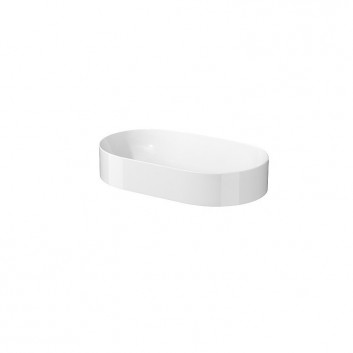 Umyvadlo 60 cm na desku Cersanit Caspia Oval bílá 
