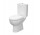 Kompakt WC Cersanit Parva CleanOn, 59,5x36cm, mísa kołnierzowa, sedadlo s pozvolným sklápěním, odtok vertikální, doprowadzenie vody z boku zbiornika - bílý