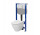 Souprava Cersanit SET15: Rám Aqua 50 PNEU QF + Závěsné WC City By Oval Cleanon se sedadlem s pozvolným sklápěním