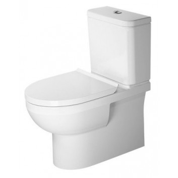 Mísa toaletní závěsná Compact Duravit Rimless DuraStyle - bílá s povrchem WonderGliss
