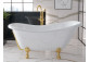 Vana volně stojící oválný Besco Otylia 160x77cm Retro + nohy chrom- sanitbuy.pl