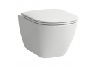Souprava Laufen Lua Advanced mísa WC podvěsná Rimless + sedátko WC Slim pomalu sklápěcí - bílý