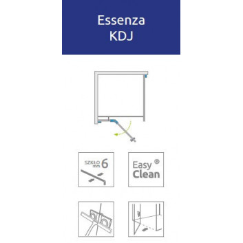 Pevná boční stěna S1 70 Radaway Essenza New Black KDJ 66.7-68.2-200cm, profil černá, sklo čiré