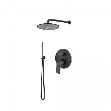 Sprchový set Vema Slate, podomítkový, 2 výstupy vody, horní sprcha 20cm, chrom