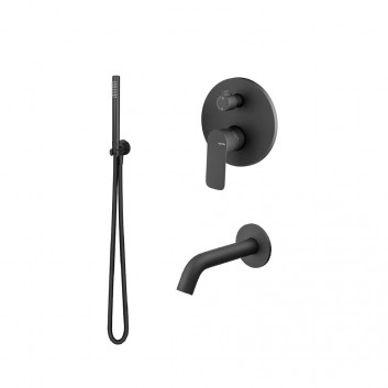 Sprchový set Vema Slate, podomítkový, 2 výstupy vody, s výtokovým ramenem 17cm, chrom
