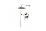 Sprchový set Vema Tiber Steel, podomítkový, 2 výstupy vody, horní sprcha 25cm, nerez inox