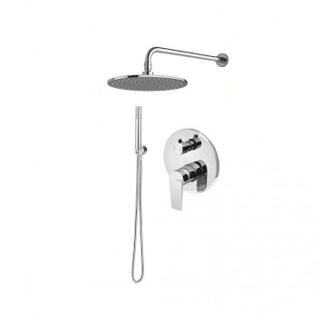 Sprchový set Vema Tiber Steel, podomítkový, 2 výstupy vody, horní sprcha 25cm, nerez inox