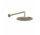 Horní sprcha Gessi Anello, kulatá, 250mm, regulowana, s ramenem nástěnným 358mm - Finox Brushed Nickel