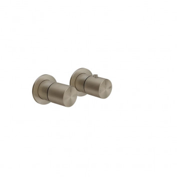 PYTAJ O RABAT ! Vanová baterie 3otvorová Gessi Rettangolo na okraj vany - finox brushed nickel