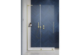 Sprchový kout Radaway Furo-SL Brushed Gold Walk-in 1200x2000 mm, pravé - sklo čiré, profil zlatá szczotkowany