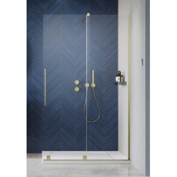 Sprchový kout Radaway Furo-SL Brushed Gold Walk-in 1200x2000 mm, pravé - sklo čiré, profil zlatá szczotkowany