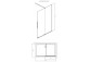 Sprchový kout Radaway Furo-SL Brushed Gold Walk-in 1200x2000 mm, pravé - sklo čiré, profil zlatá szczotkowany