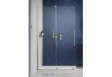 Sprchový kout Radaway Furo Brushed Gold Walk-in 1200x2000 mm, z stabilizatorem poprzcznym, pravé - sklo čiré, profil zlatá szczotkowany