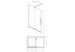 Sprchový kout Radaway Furo Brushed Gold Walk-in 1200x2000 mm, z stabilizatorem poprzcznym, pravé - sklo čiré, profil zlatá szczotkowany