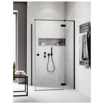 Pevná boční stěna S1 70 Radaway Essenza New Black KDJ 66.7-68.2-200cm, profil černá, sklo čiré
