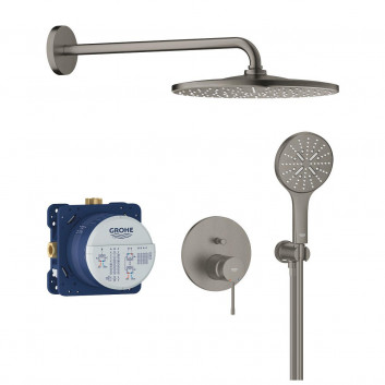 Sprchový set podomítkový s hlavovou sprchou Rainshower mono 310 , Grohe Essence, nerez