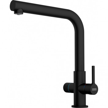 Dřezová baterie Franke Neptune Evo , výška 294mm, otočné i výsuvná sprcha, černá matnáný