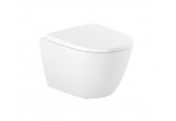 Mísa WC závěsná Roca Ona, 48x36, Rimless Compacto se sedadlem s pozvolným sklápěním (souprava)