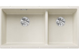 Dřez Blanco Subline 480/320-U Siligranit PuraDur 85,5x40cm 2 kom bez zátky, tartufo