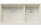 Dřez Blanco Subline 480/320-U Siligranit PuraDur 85,5x40cm 2 kom bez zátky, tartufo