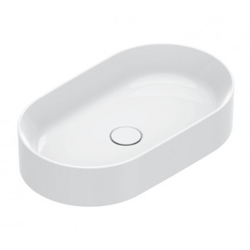 Umyvadlo na postavení na desku Catalano Zero 60x35 cm, bez přepadu, bez otvoru na baterie - tortora satin