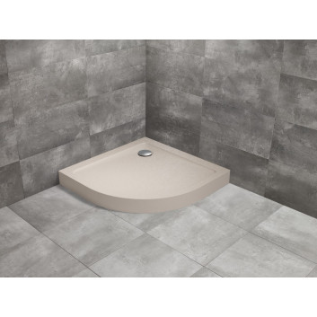 Akrylátová sprchová vanička, čtvrtkruhový Radaway DOROS A 80x80, bílý