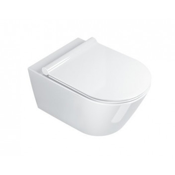 Mísa Catalano Sfera NF závěsná, 35x50 cm, bez splachovacího okruhu, bílá + sedadlo s pozvolným sklápěním slim + mocowania