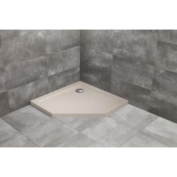 Sprchová vanička pravoúhlý Radaway Doros F, 140x80cm, akrylátový, stone white