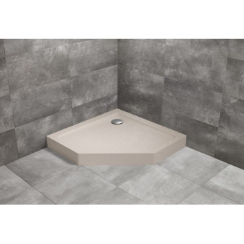 Sprchová vanička pravoúhlý Radaway Doros F Compact, 140x80cm, akrylátový, stone bílý