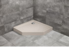 Pětiúhelníková vanička Radaway Doros PT Compact, 100x100cm, akrylátový - stone kaszmirowy