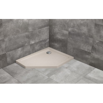 Pětiúhelníková vanička levý Radaway Doros PT E 100x80cm - stone kaszmirowy