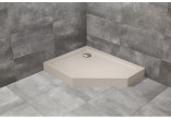 Pětiúhelníková vanička levý s panelem Radaway Doros PT E Compact 100x80cm bílý