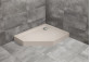 Pětiúhelníková vanička levý s panelem Radaway Doros PT E Compact 100x80cm - stone kaszmirowy
