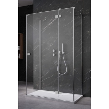 Dveře sprchové Radaway Essenza New KDJ+S 90 cm, levé, profil chrom, čiré sklo