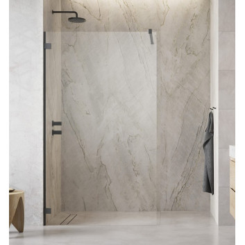 Dveře posuvné walk-in Radaway Furo, pravé, se stěnou, 160x200cm, sklo čiré, profil chrom