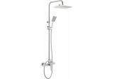 Sprchový set Deante Tubo na stěnu s hlavovou sprchou 28,8 cm - chrom 