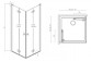 Sprchový kout Radaway Modo X I 120, przejrzysta, 1180x2000mm