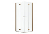 Sprchový kout Radaway Nes KDD B 90, část pravá, dveře zalamovací, 900x2000mm, sklo čiré, profil měď
