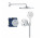 Sprchový set Grohe Precision SmartControl s hlavovou sprchou Vitalio Rain Mono 310 - chrom
