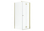 Dveře sprchové Radaway Nes Gold KDJ B 100, skládací, levé, 1000x2000mm - sklo čiré, profil zlatá lesklá