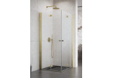 Sprchový kout Radaway Nes Gold KDD B100, část levá, dveře zalamovací, 800x2000mm, profil zlatá lesklý