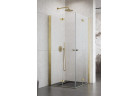 Sprchový kout Radaway Nes Gold KDD B100, část levá, dveře zalamovací, 800x2000mm, profil zlatá lesklý