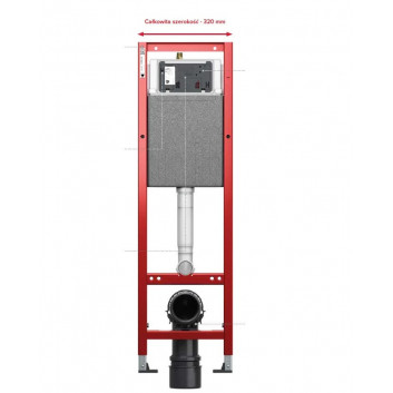 Modul podomítkový WC TECEprofil, výška montážní 1120mm, z spłuczką Octa II