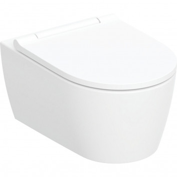 Závěsné wc WC Geberit ONE, TurboFlush, se sedátkem klozetovým, panel dekorační: lesklý chrom