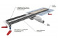 Lineární odtok, pełny souprava, Wiper New Premium, 500mm, vzor Ponente, povrchová úprava szlif