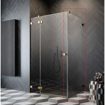 Dveře koutu prysznicowej Radaway Essenza Pro 8 KDJ 100, levé, 1000x2000 mm - sklo čiré, profil chrom