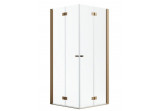 Sprchový kout Radaway Nes KDD B 80, část pravá, dveře zalamovací, 800x2000 mm - sklo čiré, profil měď szczotkowana