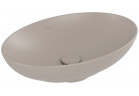 Umyvadlo na postavení na desku Villeroy & Boch Loop & Friends, 56x38cm, oválný, z přepadem - Almond CeramicPlus