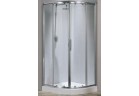 Sprchový kout Novellini Lunes r čtvrtkruhový 100 cm s 2 posuvnými dveřmi, profil chrom, čiré sklo